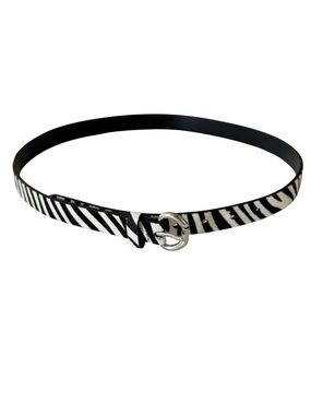 Banana Republic Genuine Cowhide Leather Zebra Print Belt